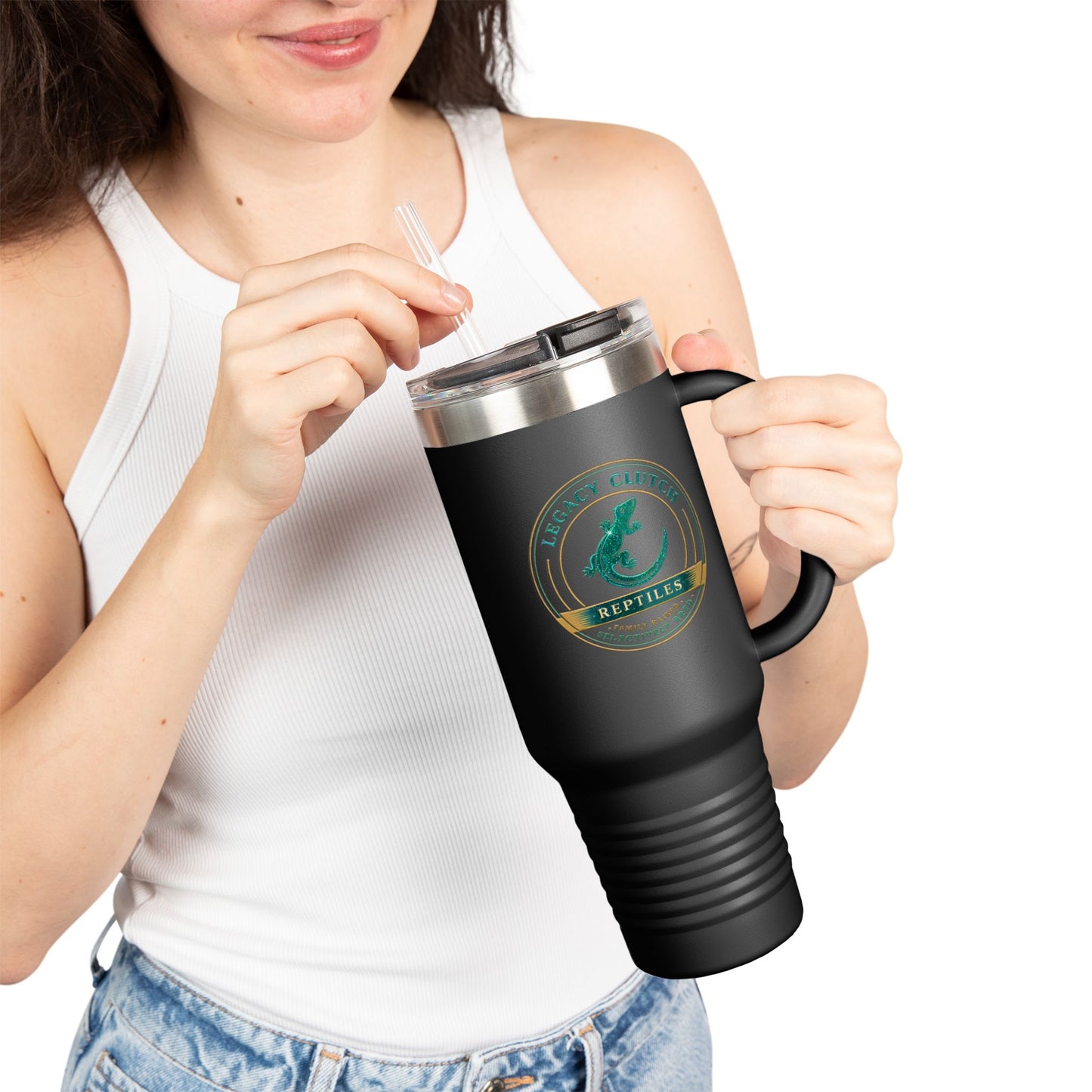 Legacy Clutch Reptiles 40oz Travel Mug β Reptile Lover Insulated Tumbler