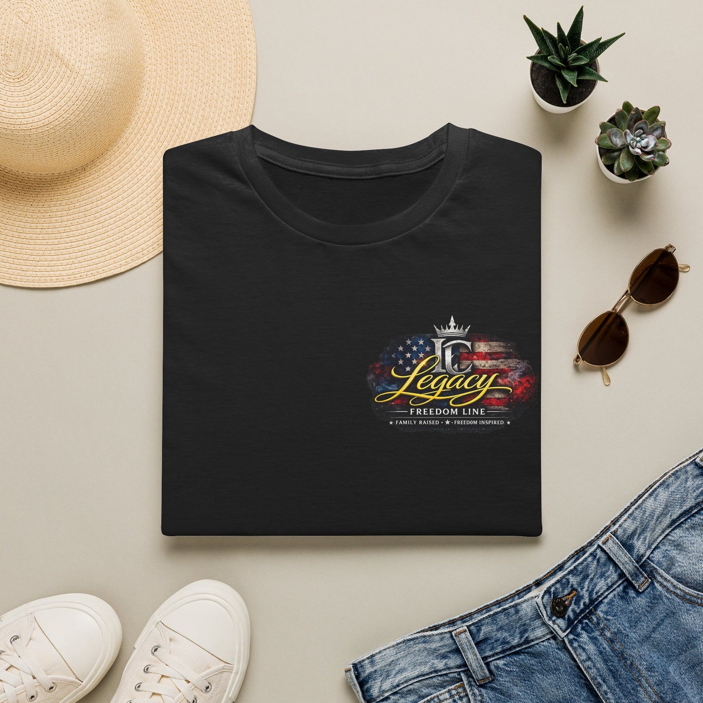 Legacy Freedom Line Left Chest Logo Tee