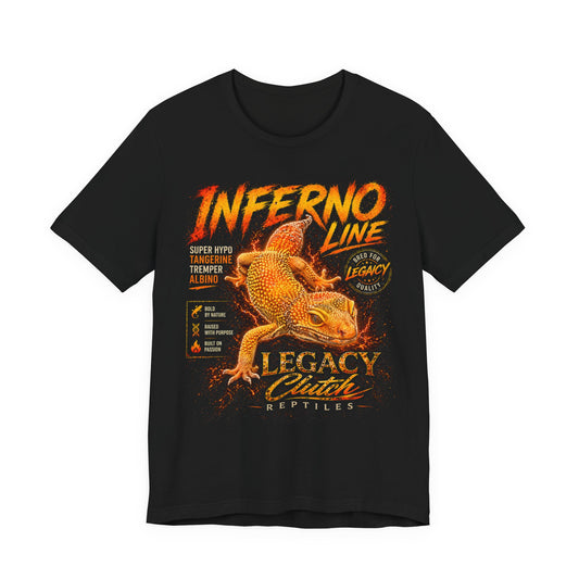 Inferno Line Leopard Gecko Shirt – Super Hypo Tangerine Tremper Albino | Legacy Clutch Reptiles Premium Tee