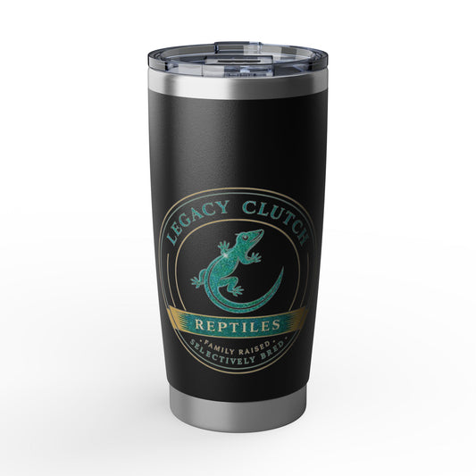 Legacy Clutch Reptiles Premium Black Stainless Tumbler – 20oz