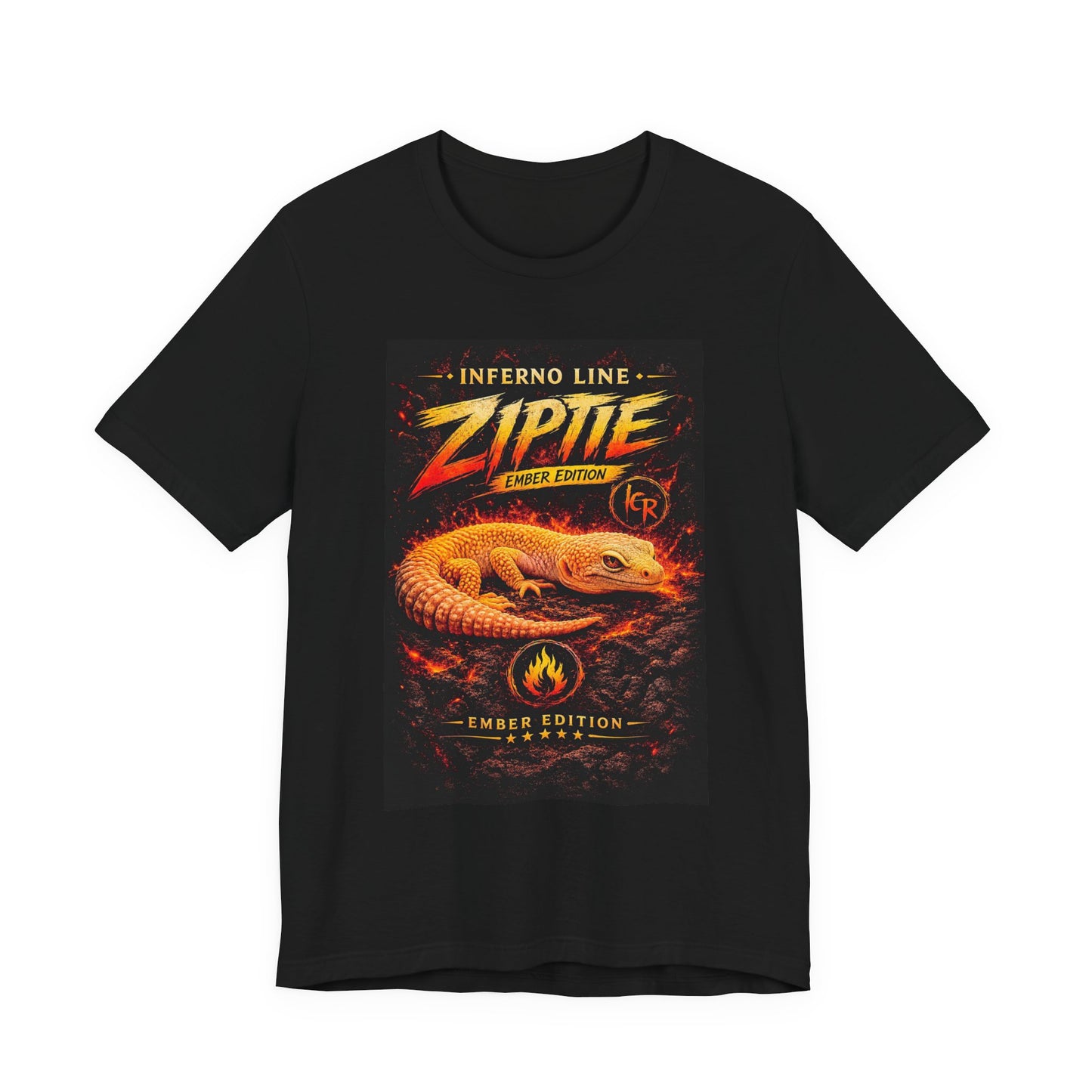Inferno Line - Ziptie Ember Edition Premium Black Tee - Legacy Clutch Reptiles